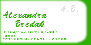 alexandra bredak business card