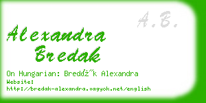 alexandra bredak business card